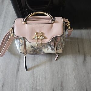 SHEIN Blush and Paisley Satchel